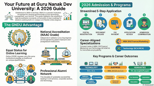GNDU Courses List 2026 UG PG Online Programs
